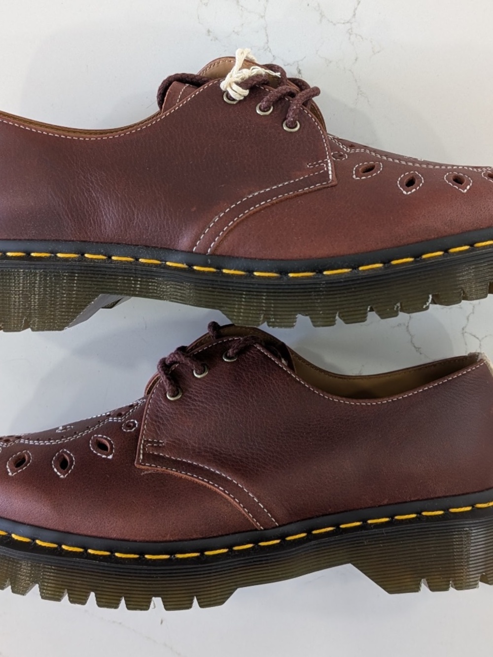 Dr. Martens 1461 Made in England Desert Oasis Suede Oxford Cutout Brown UK 7 - Picture 5 of 15